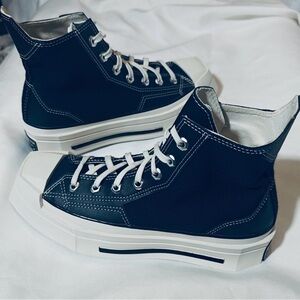 Chuck 70 De Luxe Squared A06435C Size 5.5 M 7.5 W black / egret